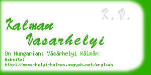 kalman vasarhelyi business card